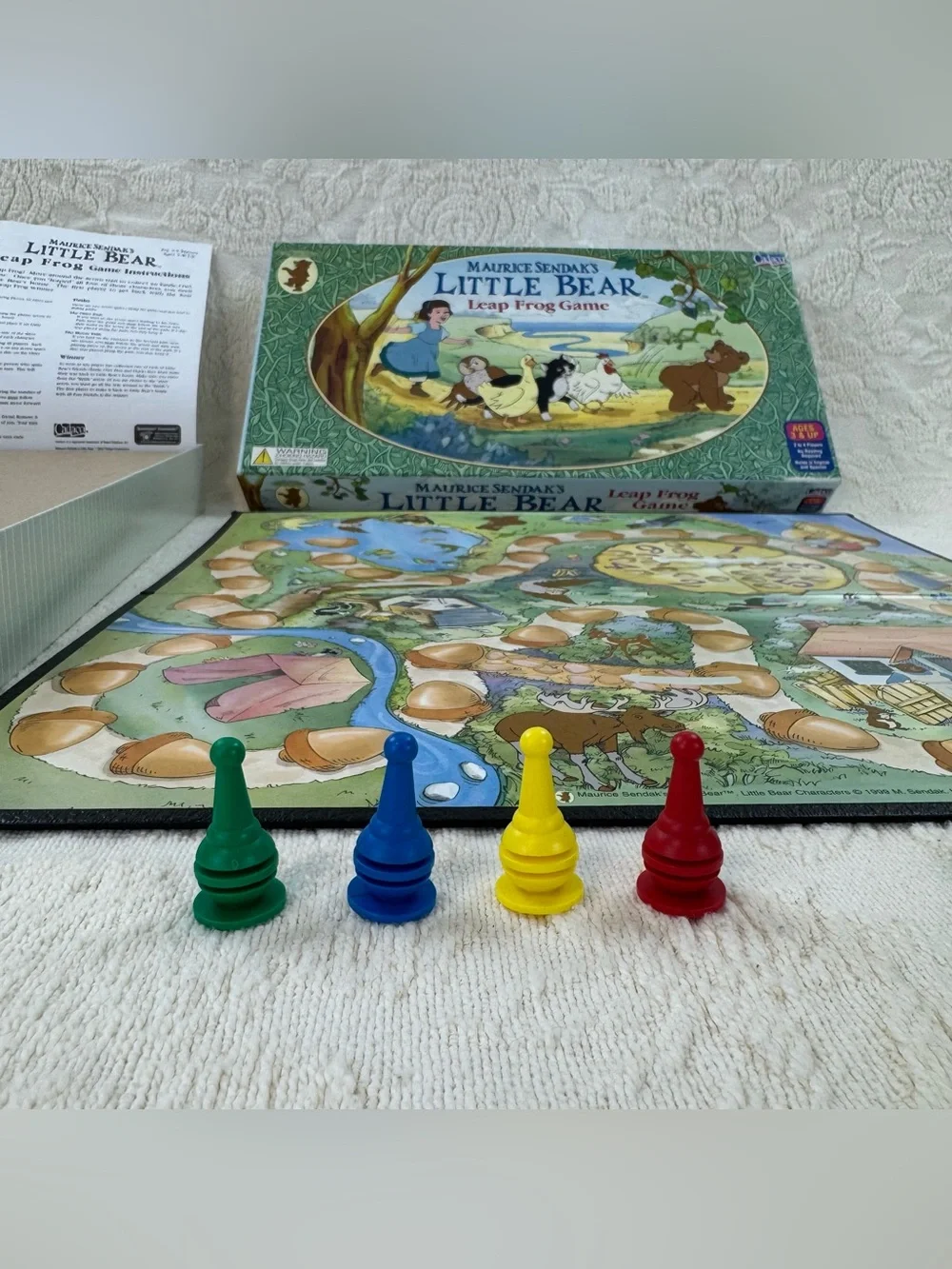 Vintage 1999 Maurice Sendak Little Bear Leap Frog Game Complete Board Game